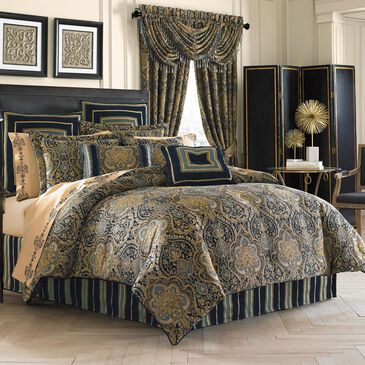 J. Queen New York Palmer 4-Piece King Comforter Set in Teal, , large