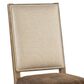 Hooker Furniture Big Sky Fabric Back/Leather Cushion Side Chair in Vintage Natural and Charcoal with Nailhead Trim, , large