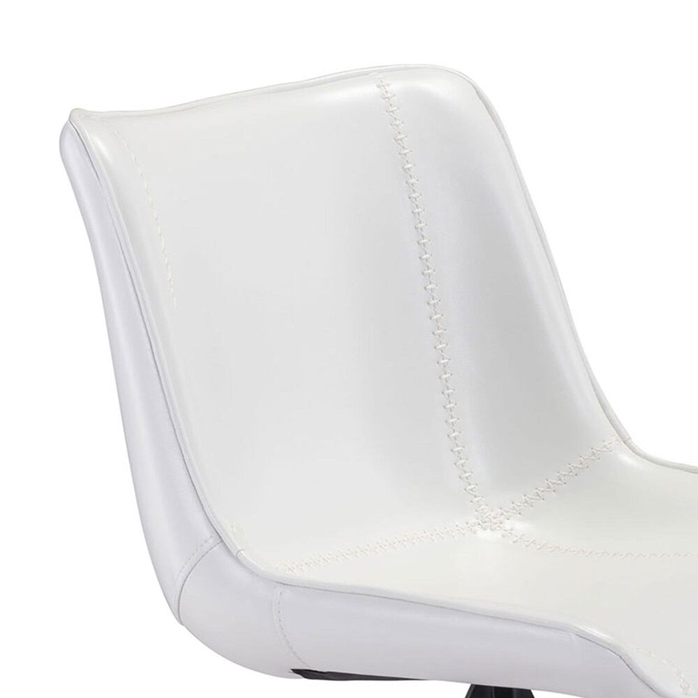 Zuo Modern Aki Bar Stool in White and Black &#40;Set of 2&#41;, , large