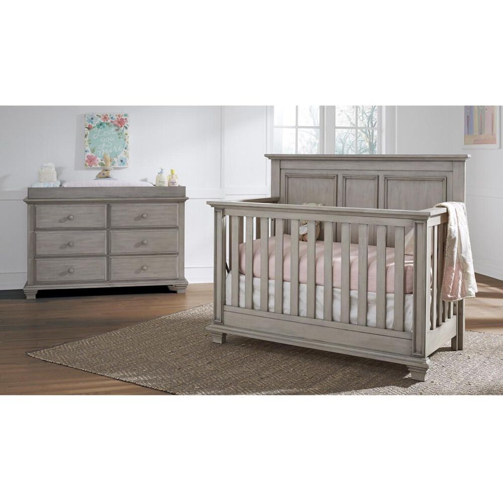 Oxford Baby Kenilworth 4 In 1 Convertible Crib in Stone Wash, , large