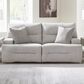 Ashley Acklen Place 2-Piece Power Symmetrical Reclining Sectional Loveseat in Pewter, , large