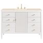 James Martin Vanities Myrrin 48" Vanity in Bright White with 3 cm Eternal Marfil Quartz Top, , large