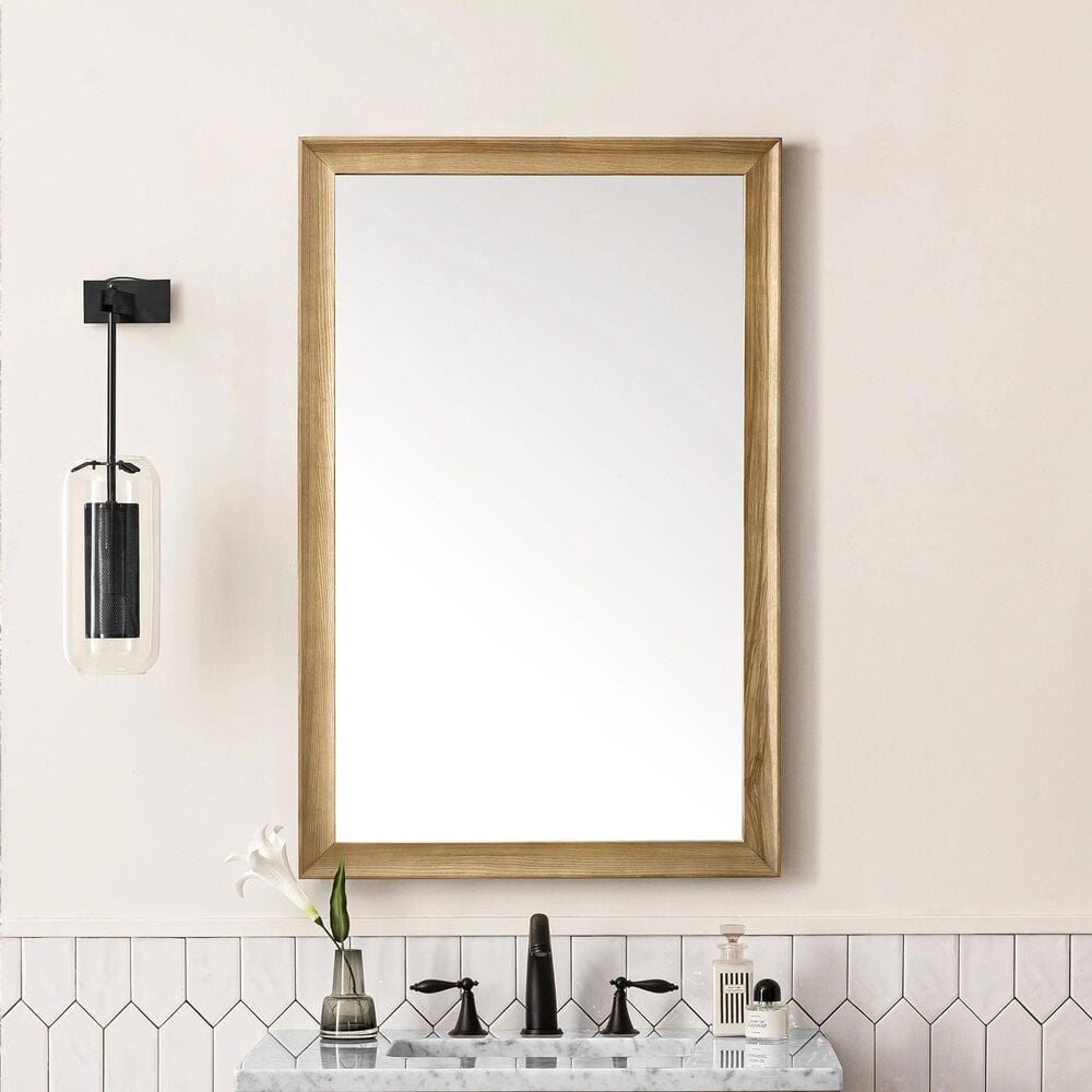 James Martin Vanities Glenbrooke 26&quot; Rectangular Mirror in Light Natural Oak, , large