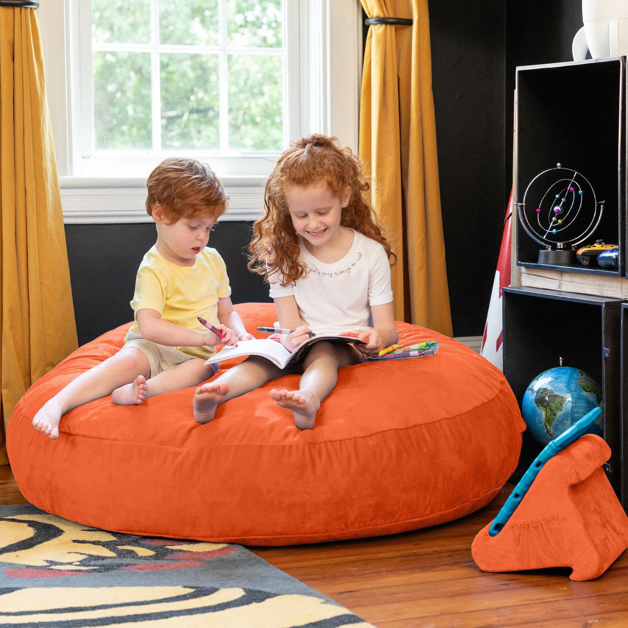 Jaxx 4' Cocoon Kids Bean Bag in Mandarin