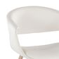 LumiSource Curvo Contemporary Upholstered Chair in Whitewashed Wood and White Faux Leather by LumiSource - Set of 2, , large