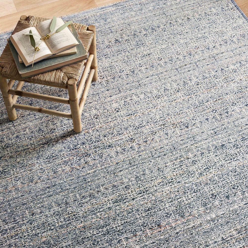 Amber Lewis x Loloi Zuma 7&#39;10&quot; x 10&#39; Denim and Ivory Area Rug, , large