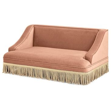 Jennifer Taylor Home Duchess 33" Medium Princess Pet Bed Sofa with Fringe Skirt in Peach Orange, , large