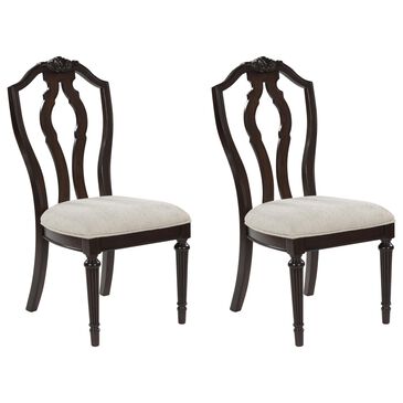 Ashley Lavinton Dining Chair Set of 2 in Tan and Brown, , large