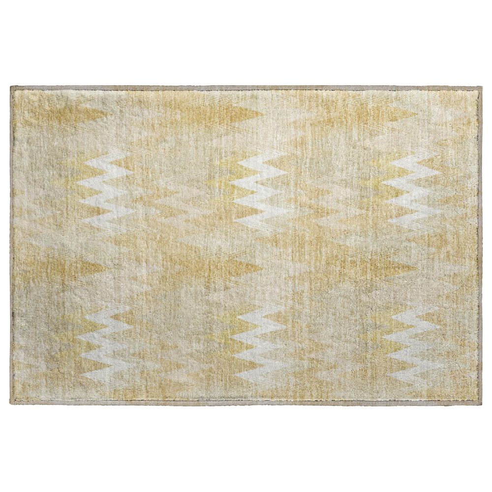 Dalyn Rug Company Soft Essentials Chevron Gold 1"8" x 2"6" Area Rug, , large