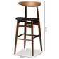 Baxton Studio Flora Bar Stool in Walnut (Set of 2), , large