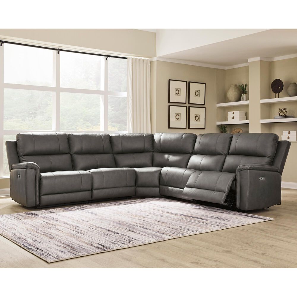 Ashley 5-Piece Power Symmetrical Reclining Sectional in Anchor, , large