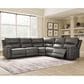 Ashley 5-Piece Power Symmetrical Reclining Sectional in Anchor, , large