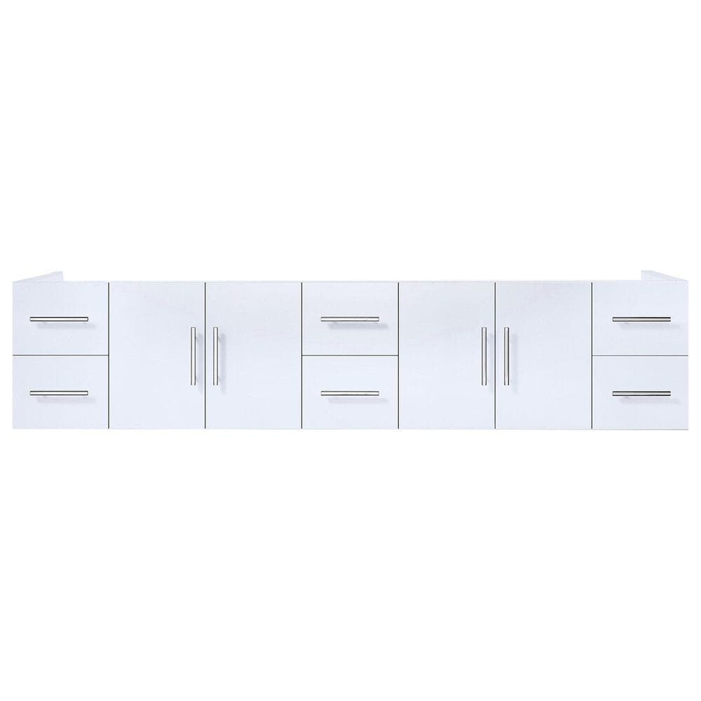 Lexora Home Geneva 84&quot; Double Bathroom Vanity Cabinet Only in Glossy White and 36&quot; LED Mirrors, , large