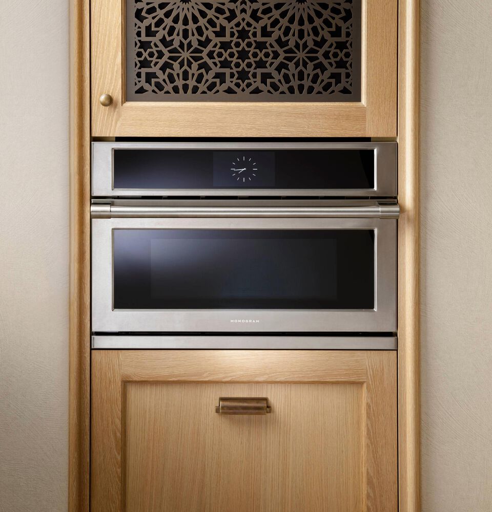 Monogram Statement 30" Single Electric Wall Oven with 240V Advantium Technology in Stainless Steel, , large