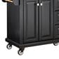 HOMLUX Kitchen Island Cart with Storage Cabinet in Black, , large