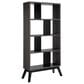 Global Movement 8-Shelf Bookcase in Distressed Grey and Black, , large