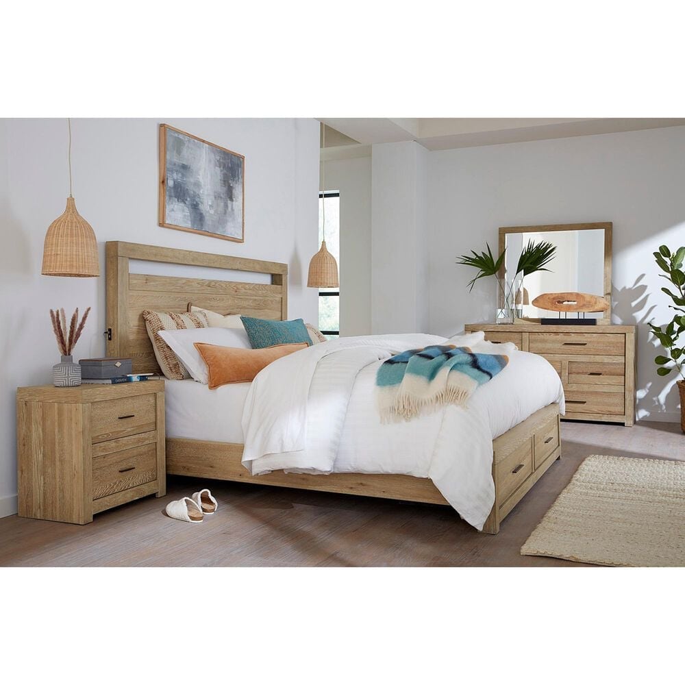 Riva Ridge Modern Loft Landscape Mirror in Modern Khaki, , large