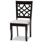 Baxton Studio Elena 7-Piece Dining Set in Grey/Dark Brown, , large