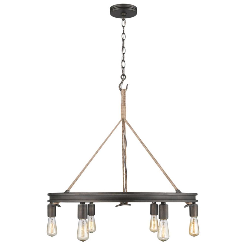 Golden Lighting Chatham 6-Light Chandelier in Gunmetal Bronze, , large