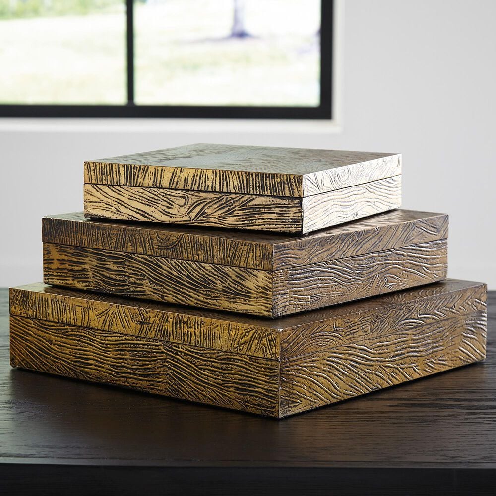 Ashley Keldy 3-Piece Box Set in Antique Brass, , large