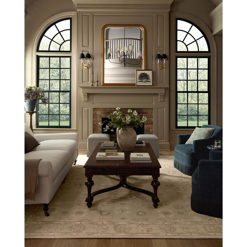 Chris Loves Julia x Loloi Dorothea Dove and Natural 2'6" x 7'6" Runner, , large