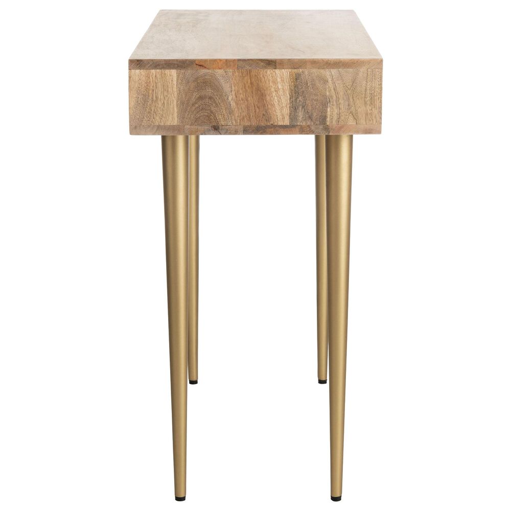 Safavieh Leni Desk in Natural/Brass, , large