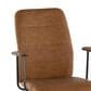 Lumisource Fredrick Office Chair with Brown Cushion in Black, , large