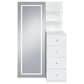 Mayberry Hill Vancouver Floor Mirror with Storage in White, , large