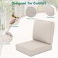 Sunwell Garden 4" Thick Outdoor Seat and Back Cushion Set in Beige (Set of 2), , large
