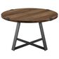 Walker Edison Metal Wrap Coffee Table in Rustic Oak and Black, , large