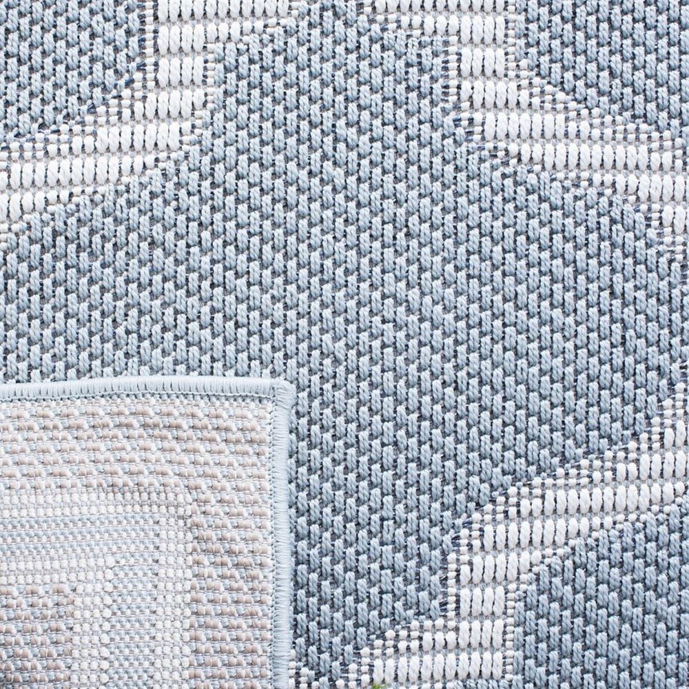 Safavieh Bermuda BMU810M 5&#39;3&quot; x 7&#39;6&quot; Light Blue and Ivory Indoor/Outdoor Area Performance Rug, , large