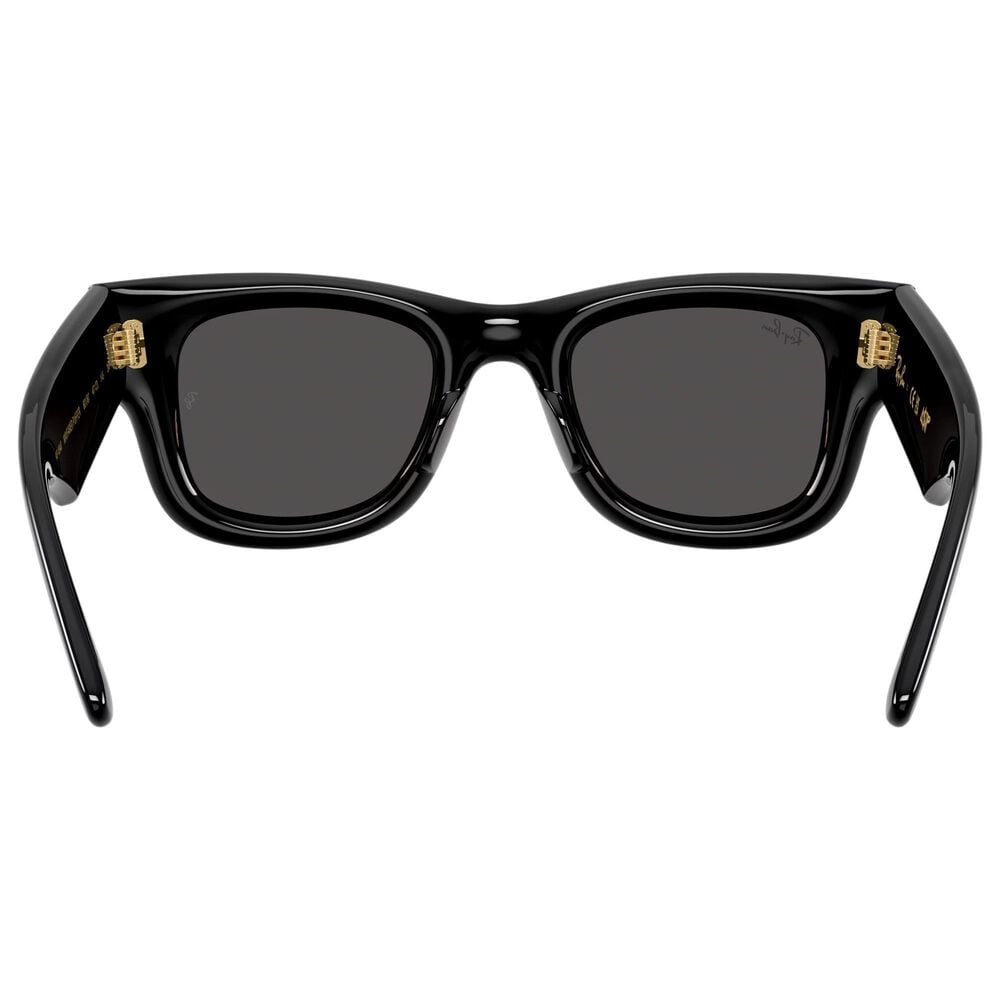 Rayban Glasses A$AP Rocky Wayfarer Puffer Sunglasses with Ultra Black Lenses in Polished Black, , large