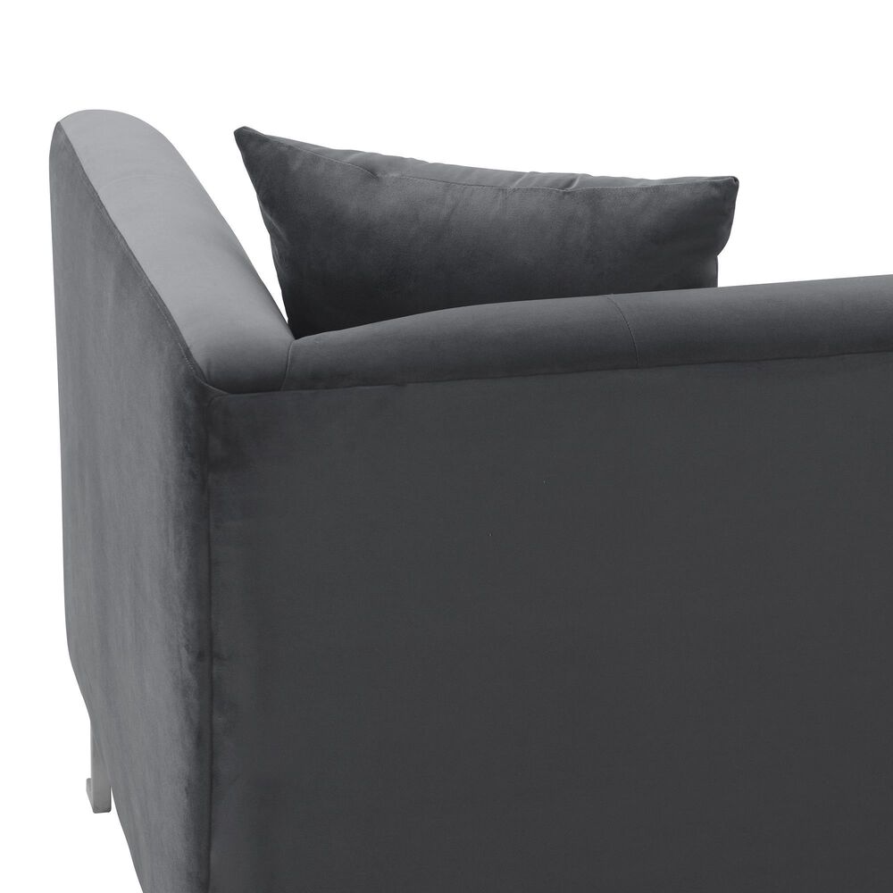 Blue River Everest Sofa in Gray/Brushed Stainless Steel, , large