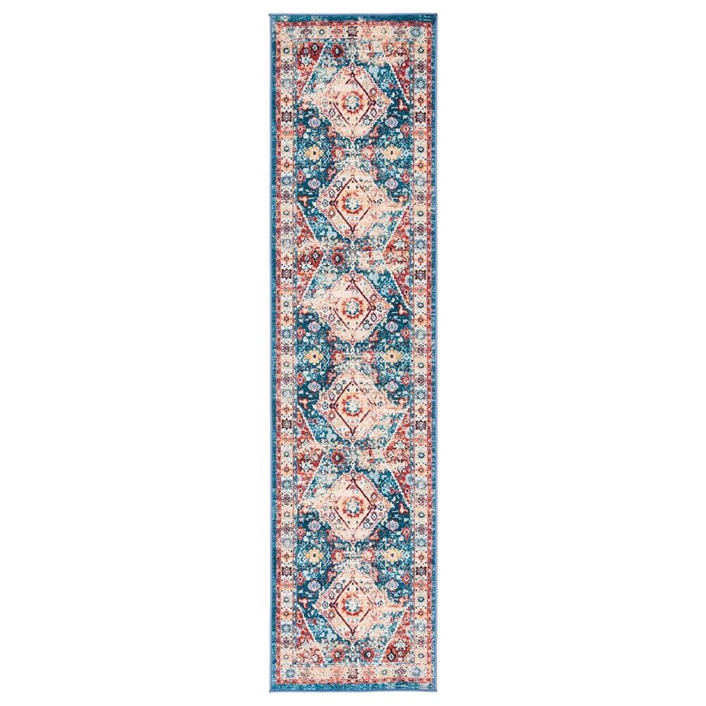 Safavieh Riviera 2"2" x 9" Blue and Gold Runner, , large