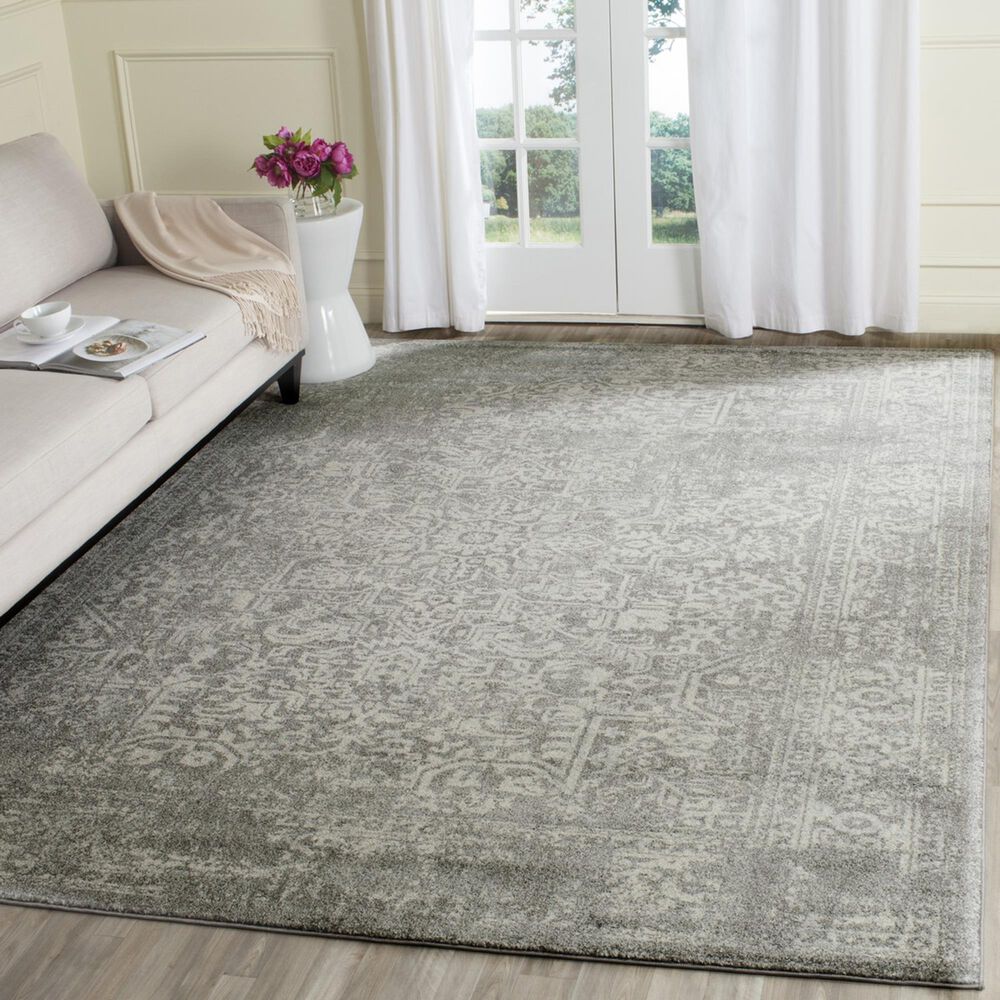 Safavieh Evoke EVK256S 10&#39; x 14&#39; Silver and Ivory Area Rug, , large