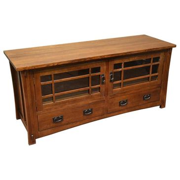 Crafters & Weavers Quarter Sawn 60" TV Stand in Golden Brown, , large