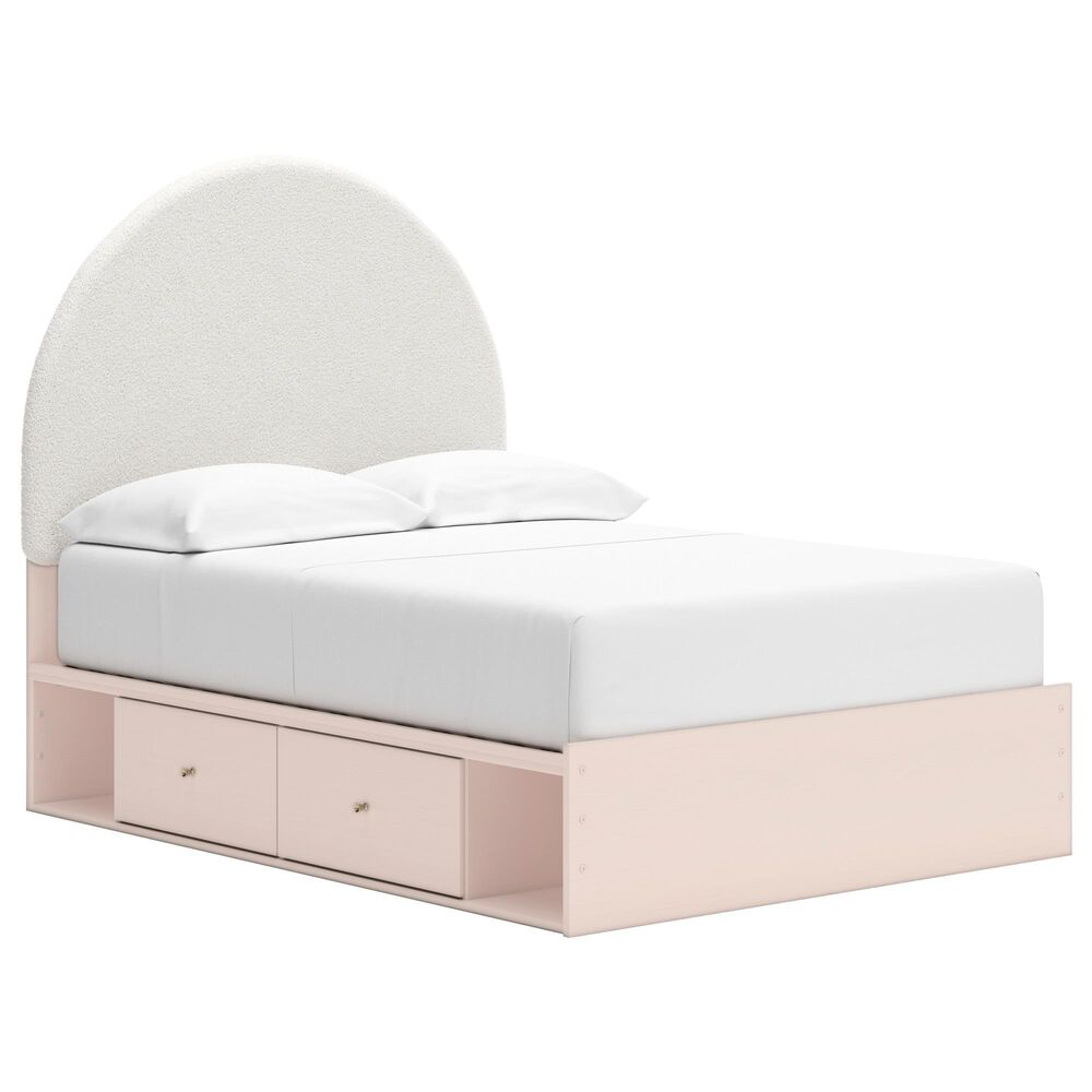 Ashley 5-Piece Full Double Storage Bed Set in Pink, , large