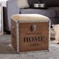 Baxton Studio Violetta Storage Trunk Ottoman in Light Brown, , large