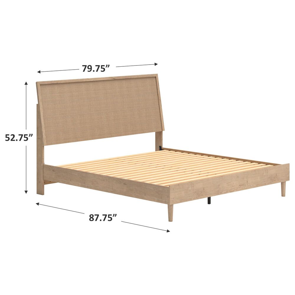 Ashley Cielden King Platform Bed in Tan, , large