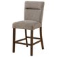 Modern Market Bar Stool with Dark Brown Fabric Seat, , large