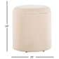 LumiSource Tahoe 18" Storage Ottoman in Beige, , large