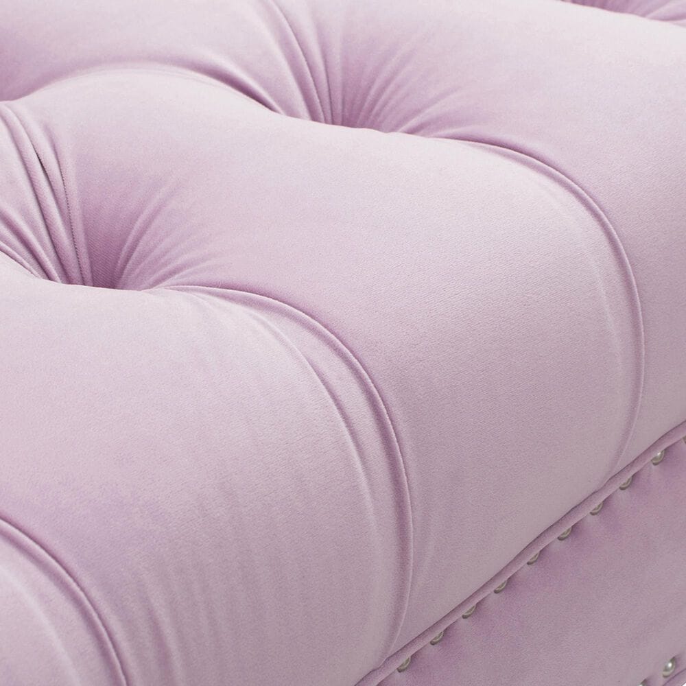 Jennifer Taylor Home La Rosa Stationary Sofa in Lavender Velvet, , large