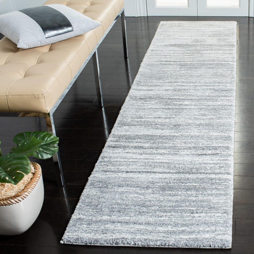 Safavieh Cyrus Shag CYR128F 2&#39;2&quot; x 9&#39; Grey and Ivory Runner, , large