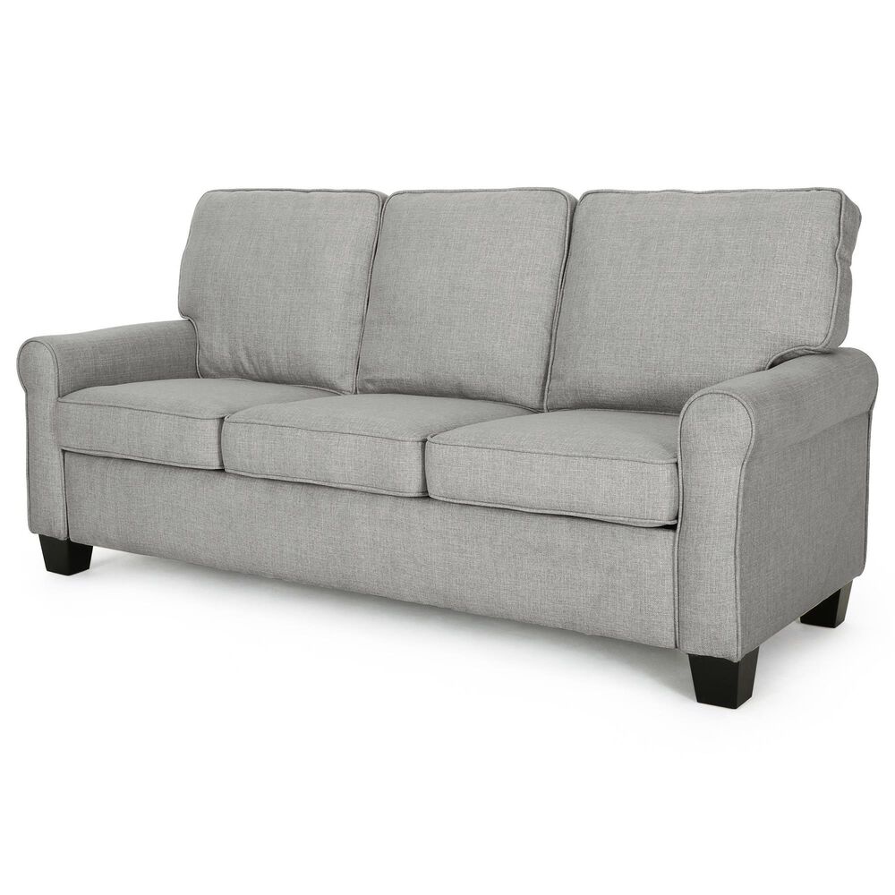 Noble House Davies Stationary Sofa in Gray, , large