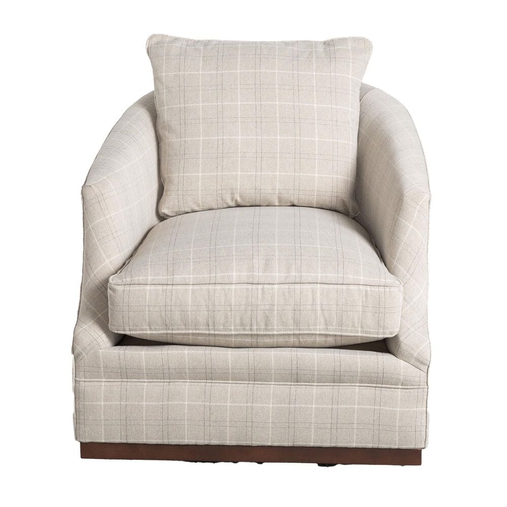 Rowe Furniture Emmerson Swivel Chair in Putty, , large