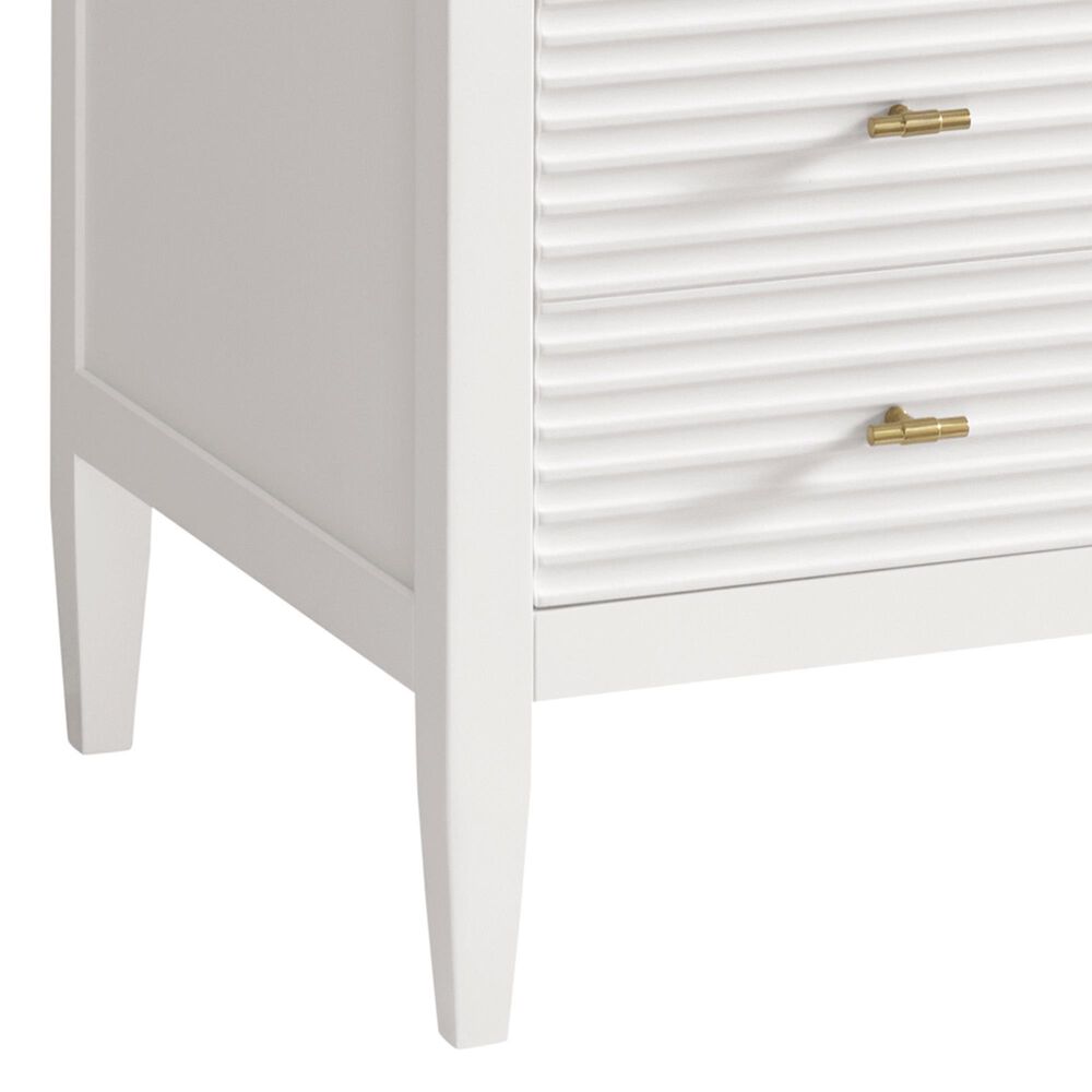 James Martin Vanities Myrrin 48" Vanity in Bright White with 3 cm Charcoal Soapstone Quartz Top, , large