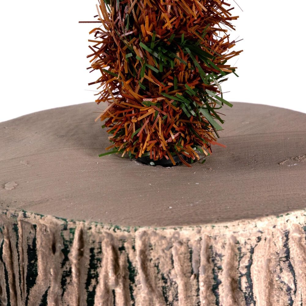 The Gerson Company 3' Potted Pre-Lit Artificial Frosted Pine with White Lights in Green, , large