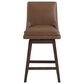 OSP Home Allingham 26" Swivel Counter Stool with Molasses Cushion in Dark Walnut, , large