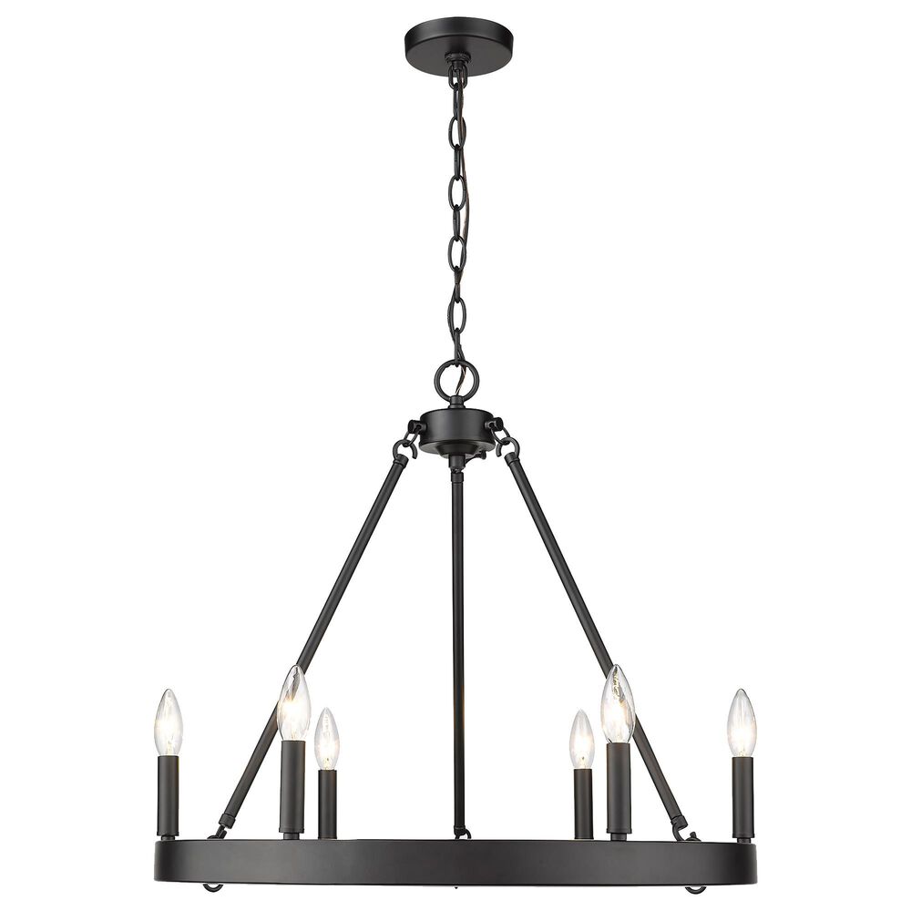 Alastair 6-Light Chandelier in Matte Black, , large