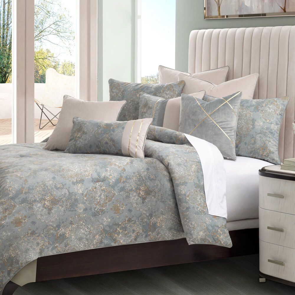 Vista Haus Debonair 9-Piece Queen Comforter Set in Mist, , large